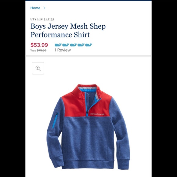 Vineyard Vines Boys Jersey Mesh Shep Shirt - Picture 4 of 4
